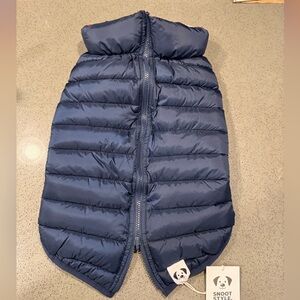 NWT Navy winterproof reversible puffer vest for Dogs by Snoot Style